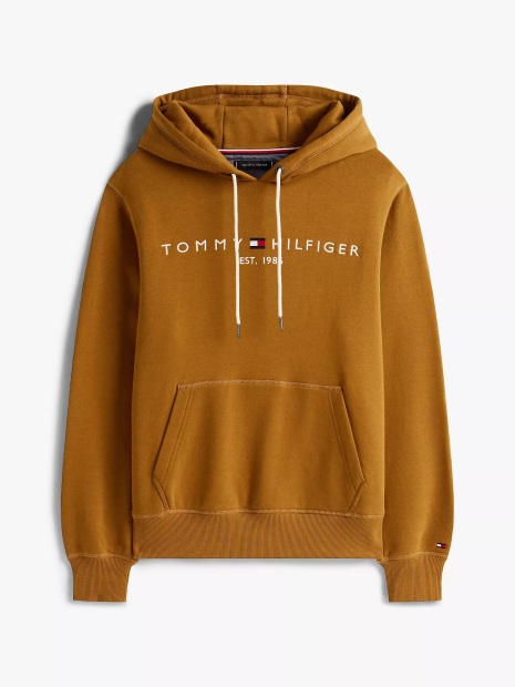 Мужское худи на флисе Tommy Hilfiger с логотипом 1159862912 (Коричневый M)