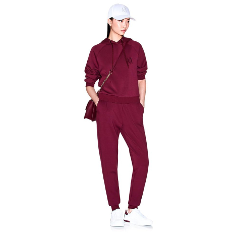 Женское худи Armani Exchange с логотипом из страз 1159881246 (Бордовый XL)