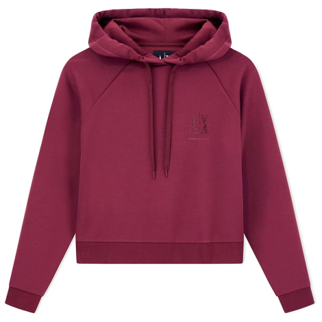 Женское худи Armani Exchange с логотипом из страз 1159881246 (Бордовый XL)