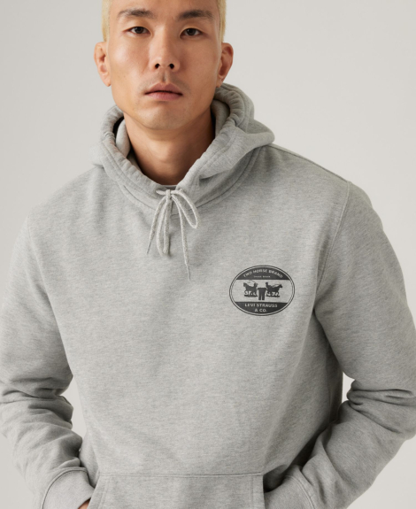 Мужское худи на флисе Levi's 1159911499 (Серый S)