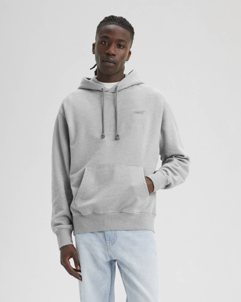 Чоловічий худі Levi's на флісі 1159973879 (Сірий XXL)