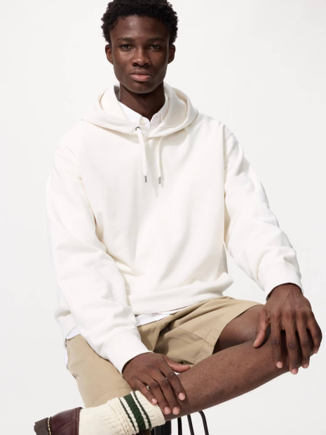Худі з капюшоном UNIQLO 1160056904 (Молочний L)