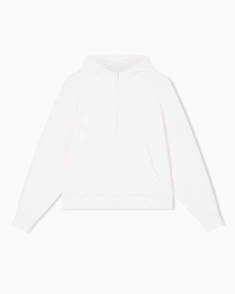 Женское худи Armani Exchange с капюшоном 1160152056 (Молочный XS)
