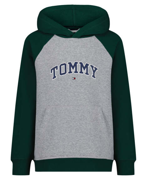 Детское худи на флисе Tommy Hilfiger с логотипом 1160199591 (Серый/Зеленый L) на рост 150-152 см