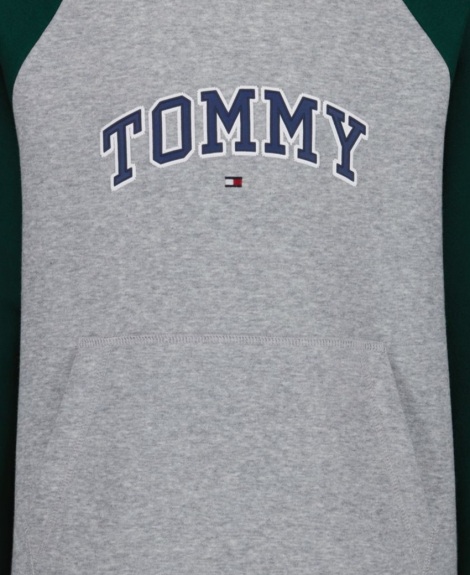 Детское худи на флисе Tommy Hilfiger с логотипом 1160199591 (Серый/Зеленый L) на рост 150-152 см