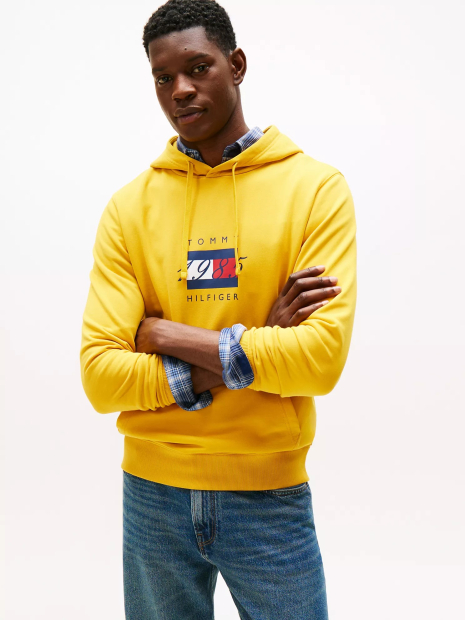 Мужское худи Tommy Hilfiger с капюшоном 1160221397 (Желтый L)