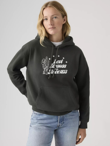 Женское худи Levi's на флисе 1161032561 (Серый S)