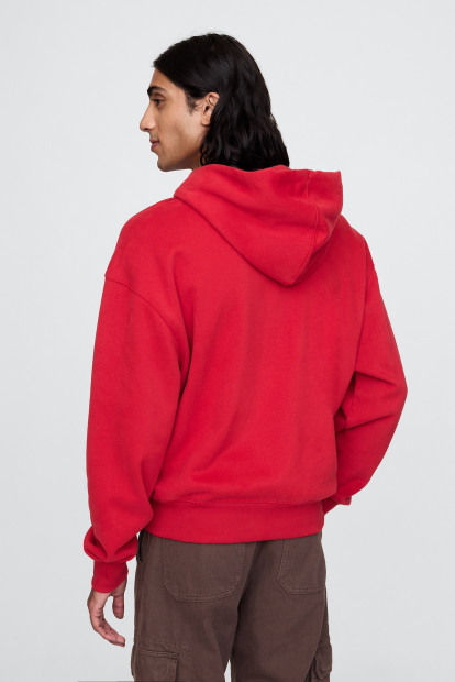 Мужское худи на флисе GAP с вышивкой 1161328227 (Красный XXL)
