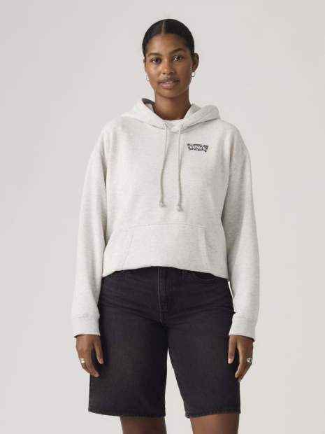 Жіноче худі Levi's на флісі 1161779575 (Сірий S)