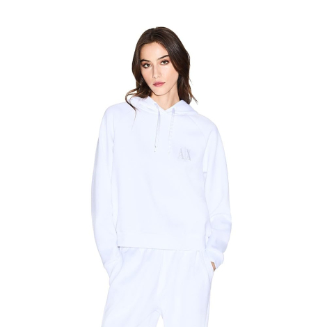 Женское худи Armani Exchange с логотипом из страз 1162095430 (Белый XS)