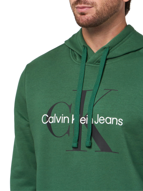 Чоловічий худі на флісі Calvin Klein з логотипом 1162563586 (Зелений XL)
