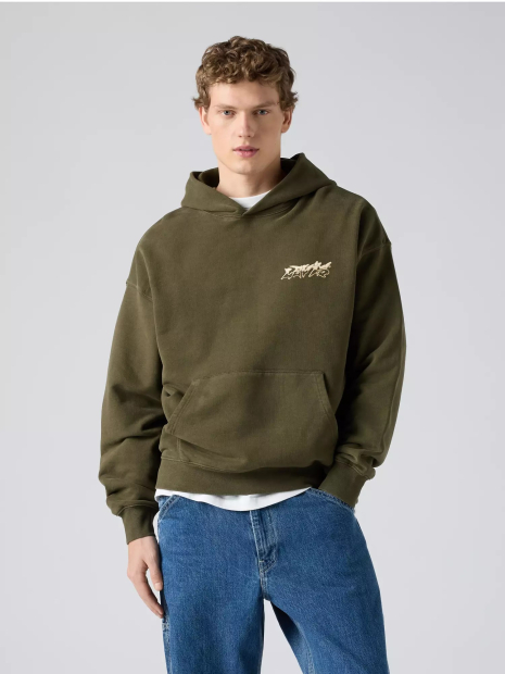 Чоловічий худі Levi's з принтом ззаду 1162787333 (Зелений M)