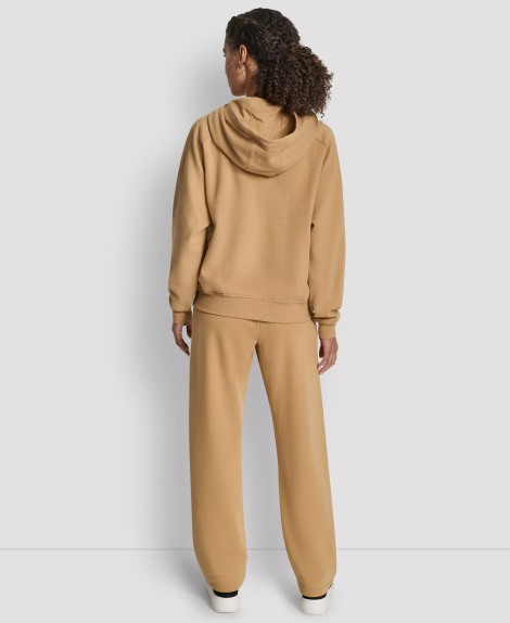 Женское худи на флисе DKNY с логотипом 1162656178 (Бежевый M)