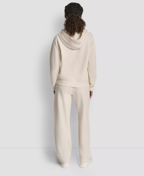 Женское худи на флисе DKNY с логотипом 1162657024 (Молочный S)