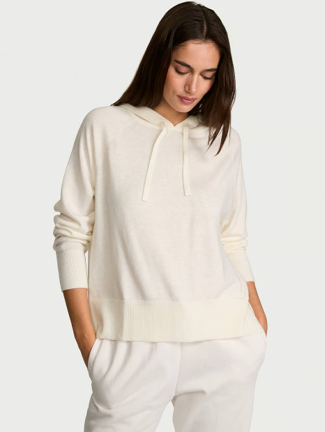 Женсокое вязаное худи Victoria's Secret 1162841376 (Молочный S)