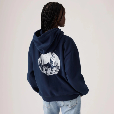 Женское худи Levi's на флисе 1162960384 (Синий XXL)