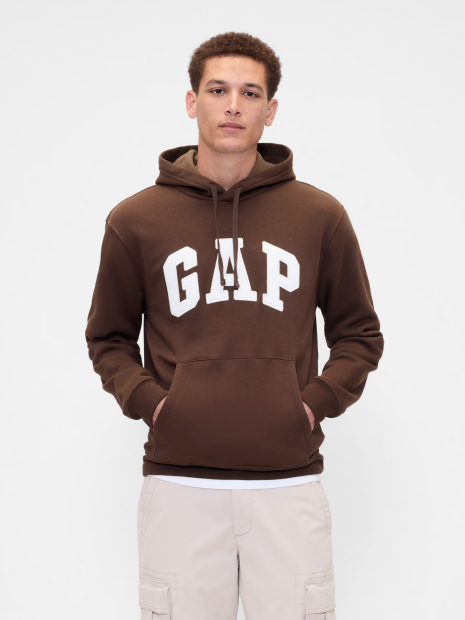 Худи на флисе GAP с логотипом 1162963704 (Коричневый M)