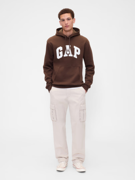 Худи на флисе GAP с логотипом 1162962591 (Коричневый XL)