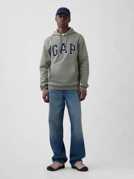 Худи на флисе GAP с логотипом 1162978473 (Зеленый XL)