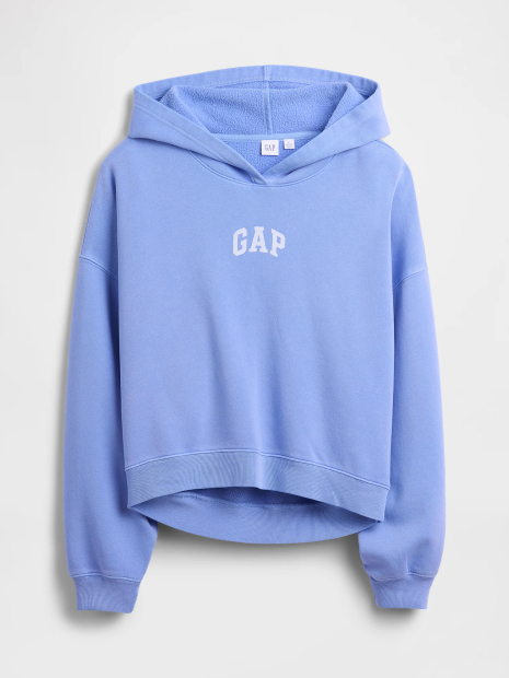 Укороченное худи на флисе GAP с логотипом 1163301683 (Голубой XL)