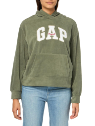 Женское флисовое худи GAP с капюшоном 1159839052 (Зеленый XS)