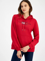 Женское худи Tommy Hilfiger на флисе 1159841357 (Красный L)