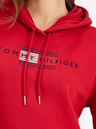 Женское худи Tommy Hilfiger на флисе 1159841357 (Красный L)