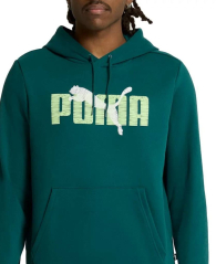 Мужское худи Puma на флисе 1159841761 (Зеленый S)