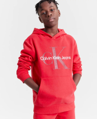 Детское худи на флисе Calvin Klein с логотипом 1159841950 (Красный S)