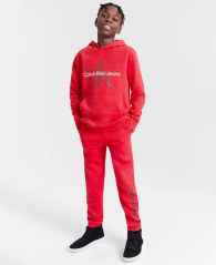 Детское худи на флисе Calvin Klein с логотипом 1159841950 (Красный S)