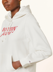Женское худи с логотипом Tommy Hilfiger на флисе 1159842696 (Белый L)