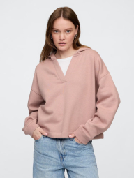 Женское худи на флисе GAP с V-образным вырезом 1159843177 (Розовый XL)
