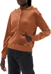 Женское плюшевое худи Calvin Klein с капюшоном 1159844184 (Коричневый XS)