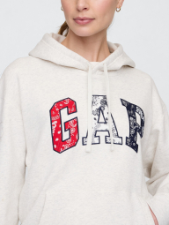 Стильное худи GAP на флисе 1159844274 (Серый XS)