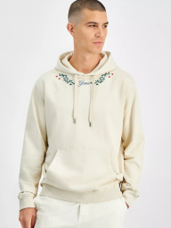 Мужское худи Guess с вышивкой на флисе 1159844544 (Бежевый XL)