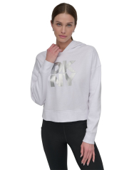 Женское худи DKNY на флисе 1159847507 (Белый S)