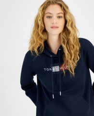 Женское худи Tommy Hilfiger на флисе 1159848330 (Синий M)