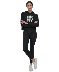 Женское худи DKNY на флисе 1159849037 (Черный S)