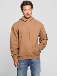 Мужское худи на флисе Guess с капюшоном 1159849979 (Коричневый XXL)