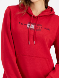 Женское худи Tommy Hilfiger на флисе 1159853452 (Красный M)