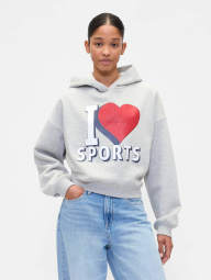 Жіноче худи GAP з принтом 1159854377 (Сірий XL)