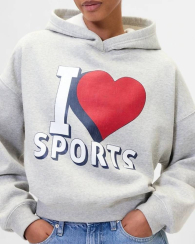 Женское худи GAP с принтом 1159854377 (Серый XL)