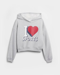 Женское худи GAP с принтом 1159854377 (Серый XL)