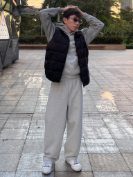 Худі оверсайз UNIQLO 1159856207 (Сірий XXL)