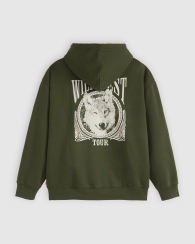 Мужское худи на флисе Levi's с принтом 1159858843 (Зеленый XL)