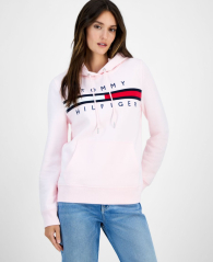 Женское худи Tommy Hilfiger на флисе 1159861556 (Розовый L)