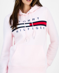 Женское худи Tommy Hilfiger на флисе 1159861556 (Розовый L)
