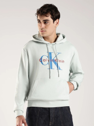 Чоловічий худі на флісі Calvin Klein з логотипом 1159862170 (Блакитний S)
