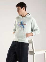 Чоловічий худі на флісі Calvin Klein з логотипом 1159862170 (Блакитний S)