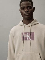 Мужское худи на флисе Calvin Klein с логотипом 1159862200 (Бежевый XL)